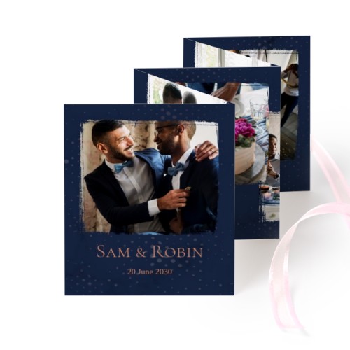 Fold out photo card Portrait pink ribbon - set of 12 (7,1 x 8,8 cm) Fold out photo card Portrait pink ribbon - set of 12 (7,1 x 8,8 cm)