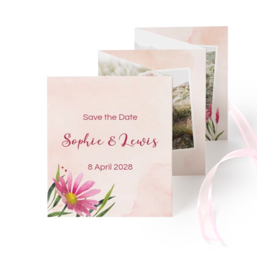 Carte portfolio Portrait (lot de 12) ruban rose (7,1 x 8,8 cm) Carte portfolio Portrait (lot de 12) ruban rose (7,1 x 8,8 cm)