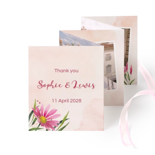 Carte portfolio Portrait (lot de 12) ruban rose (7,1 x 8,8 cm) Carte portfolio Portrait (lot de 12) ruban rose (7,1 x 8,8 cm)