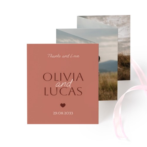 Fold out photo card Portrait pink ribbon - set of 12 (7,1 x 8,8 cm) Fold out photo card Portrait pink ribbon - set of 12 (7,1 x 8,8 cm)