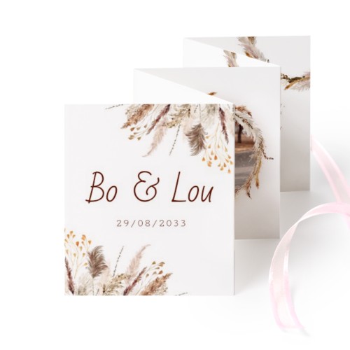 Fold out photo card Portrait pink ribbon - set of 12 (7,1 x 8,8 cm) Fold out photo card Portrait pink ribbon - set of 12 (7,1 x 8,8 cm)