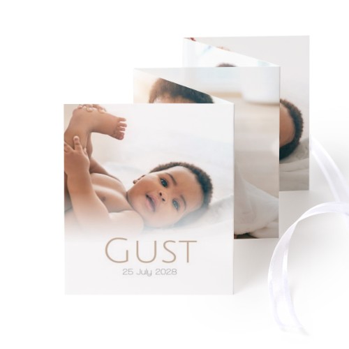 Fold out photo card Portrait white ribbon - set of 12 (7,1 x 8,8 cm) Fold out photo card Portrait white ribbon - set of 12 (7,1 x 8,8 cm)