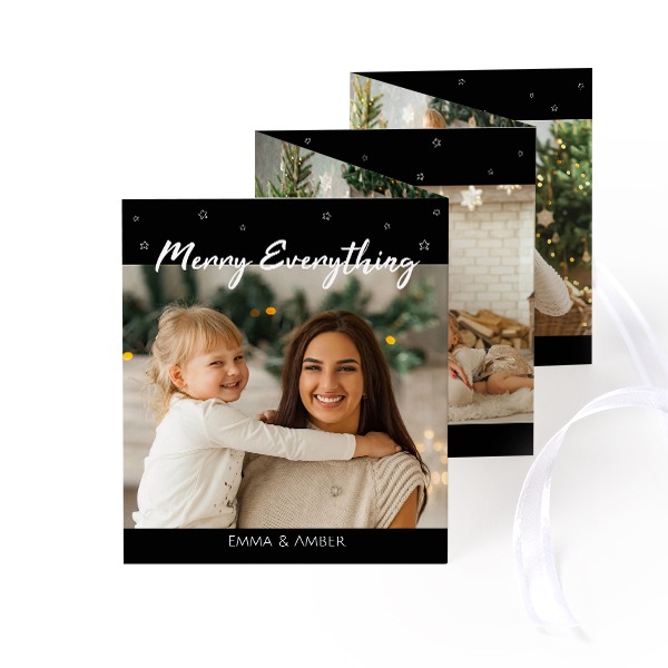 Portfoliokaart Rechthoek (Set van 12) Wit lint (7,1 x 8,8 cm)