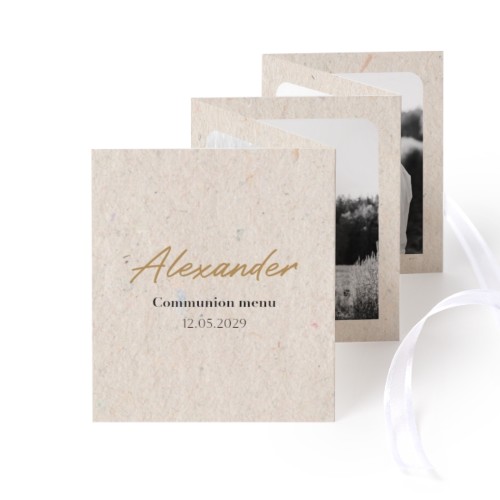 Fold out photo card Portrait white ribbon - set of 12 (7,1 x 8,8 cm) Fold out photo card Portrait white ribbon - set of 12 (7,1 x 8,8 cm)