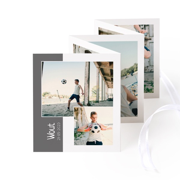 Fold out photo card Portrait white ribbon - set of 12 (7,1 x 8,8 cm) Fold out photo card Portrait white ribbon - set of 12 (7,1 x 8,8 cm)