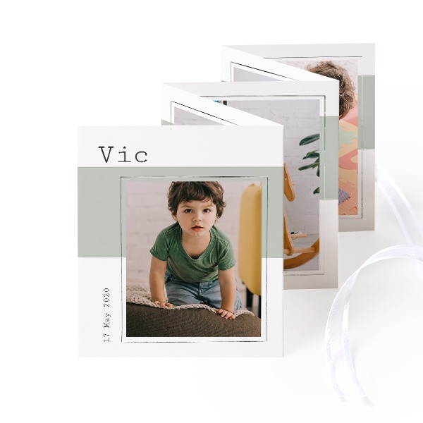 Fotokort 10 sider Stående Hvitt bånd - 12 stk (7,1 x 8,8 cm)