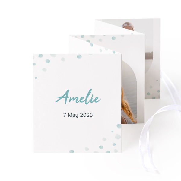 Grusskarte 10-seitig Hochformat Weisser Schleife - 12 Stk. (7,1 x 8,8 cm) Grusskarte 10-seitig Hochformat Weisser Schleife - 12 Stk. (7,1 x 8,8 cm)