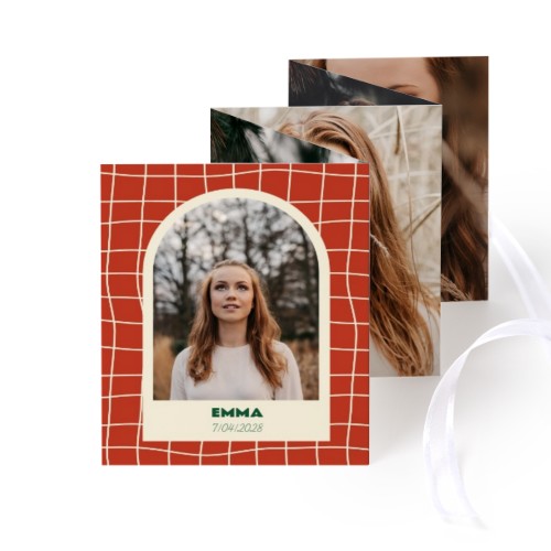 Fotokort 10 sider Stående Hvitt bånd - 12 stk (7,1 x 8,8 cm)