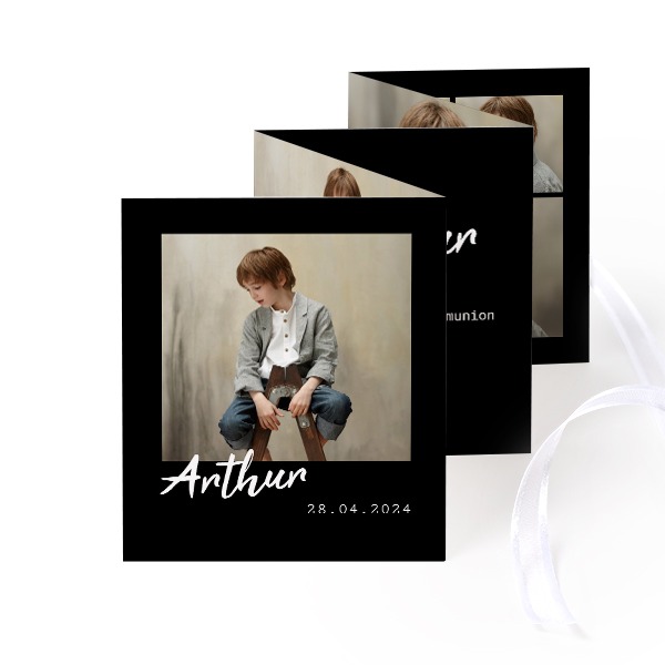 Fotokort 10 sider Portræt Hvidt bånd - 12 stk (7,1 x 8,8 cm)