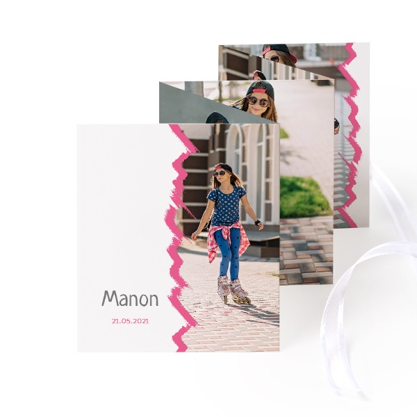 Fotokort 10 sider Stående Hvitt bånd - 12 stk (7,1 x 8,8 cm)