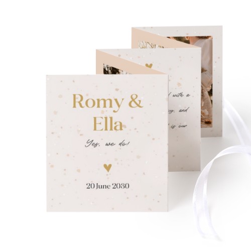 Carte portfolio Portrait (lot de 12) ruban blanc (7,1 x 8,8 cm)