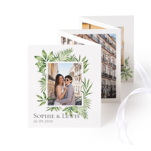 Fold out photo card Portrait white ribbon - set of 12 (7,1 x 8,8 cm) Fold out photo card Portrait white ribbon - set of 12 (7,1 x 8,8 cm)