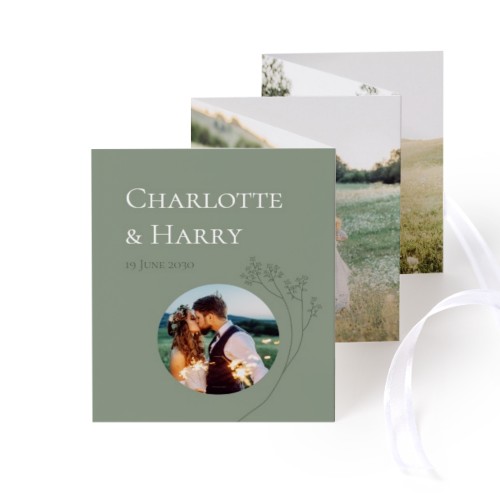 Fotokort 10 sider Stående Hvitt bånd - 12 stk (7,1 x 8,8 cm)