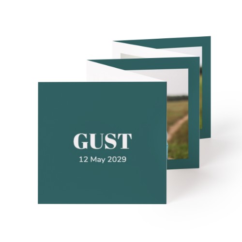 Grusskarte 10-seitig quadratisch (8 x 8 cm)