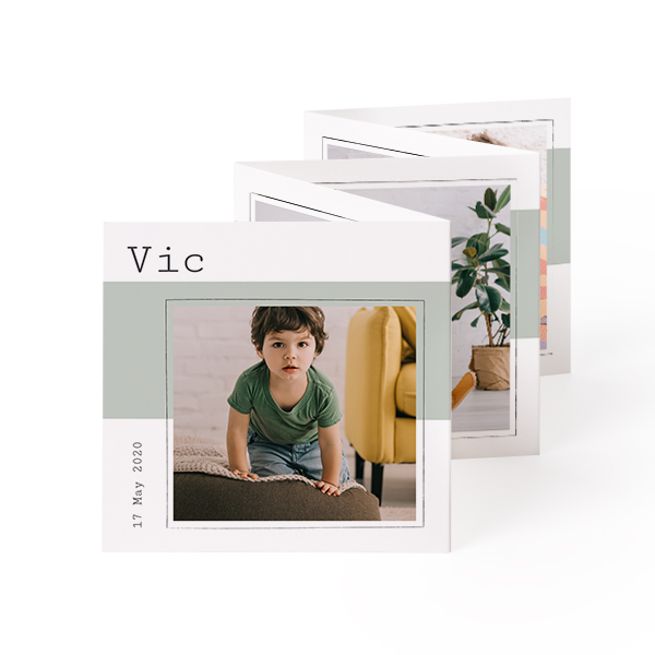 Fold out photo card Square (8 x 8 cm)