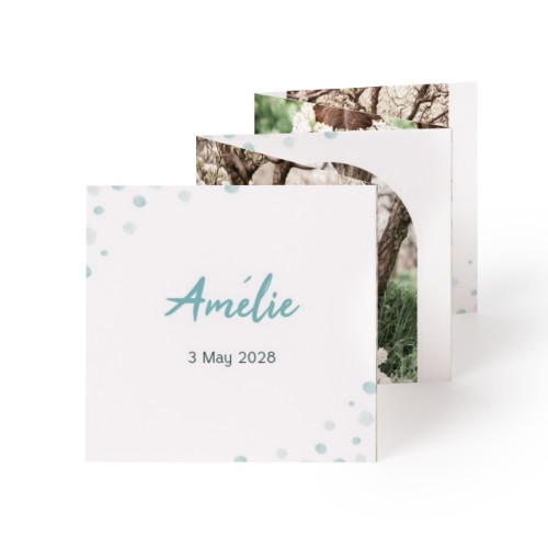 Fold out photo card Square (8 x 8 cm)