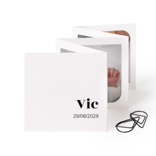 Fold out photo card Square Black paperclip - set of 12 (8 x 8 cm) Fold out photo card Square Black paperclip - set of 12 (8 x 8 cm)