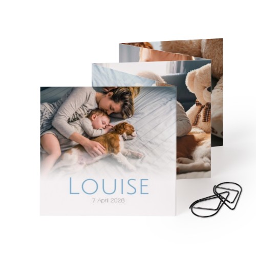 Fold out photo card Square Black paperclip - set of 12 (8 x 8 cm) Fold out photo card Square Black paperclip - set of 12 (8 x 8 cm)