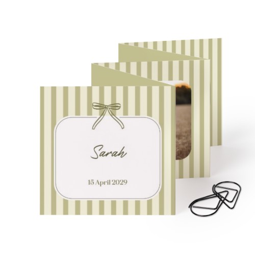 Fold out photo card Square Black paperclip - set of 12 (8 x 8 cm) Fold out photo card Square Black paperclip - set of 12 (8 x 8 cm)