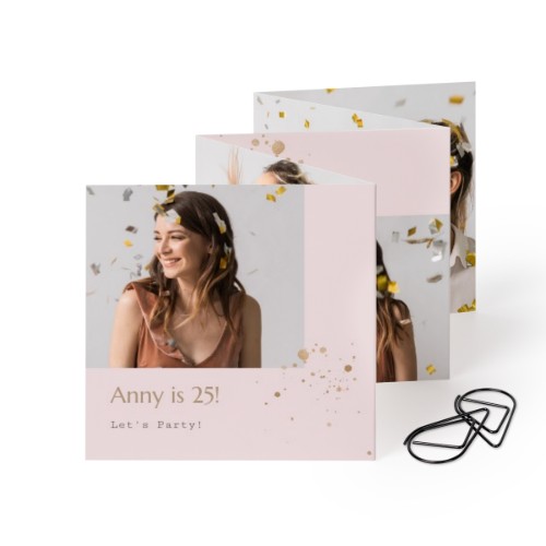 Carte portfolio carrée - trombone noir (lot de 12) (8 x 8 cm) Carte portfolio carrée - trombone noir (lot de 12) (8 x 8 cm)