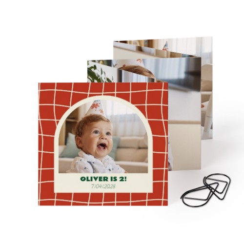 Fold out photo card Square Black paperclip - set of 12 (8 x 8 cm) Fold out photo card Square Black paperclip - set of 12 (8 x 8 cm)