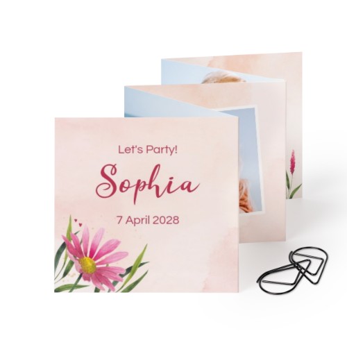 Fotokort 10 sidor Kvadratisk med Svart gem - 12 st (8 x 8 cm)