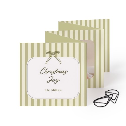 Carte portfolio carrée - trombone noir (lot de 12) (8 x 8 cm) Carte portfolio carrée - trombone noir (lot de 12) (8 x 8 cm)