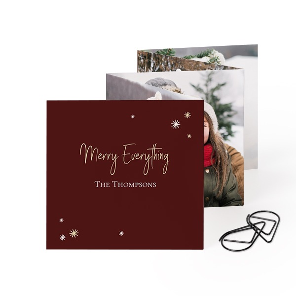 Fotokort 10 sider Firkant med Svart klips - 12 stk (8 x 8 cm)