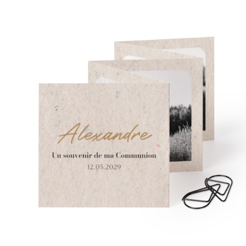 Carte portfolio carrée - trombone noir (lot de 12) (8 x 8 cm) Carte portfolio carrée - trombone noir (lot de 12) (8 x 8 cm)