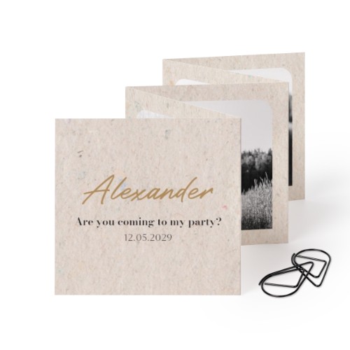 Fold out photo card Square Black paperclip - set of 12 (8 x 8 cm) Fold out photo card Square Black paperclip - set of 12 (8 x 8 cm)