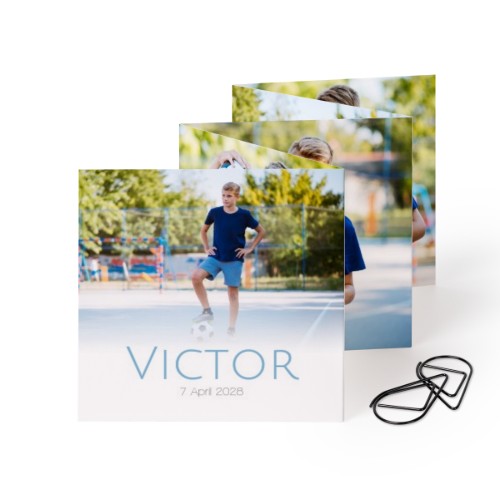 Fold out photo card Square Black paperclip - set of 12 (8 x 8 cm) Fold out photo card Square Black paperclip - set of 12 (8 x 8 cm)