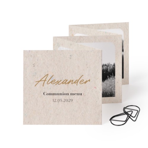 Fold out photo card Square Black paperclip - set of 12 (8 x 8 cm) Fold out photo card Square Black paperclip - set of 12 (8 x 8 cm)