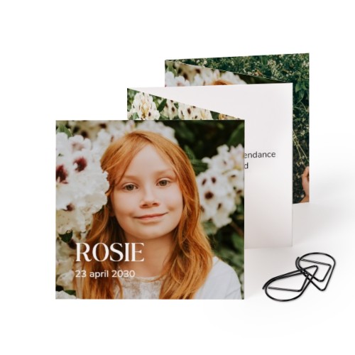 Fold out photo card Square Black paperclip - set of 12 (8 x 8 cm) Fold out photo card Square Black paperclip - set of 12 (8 x 8 cm)