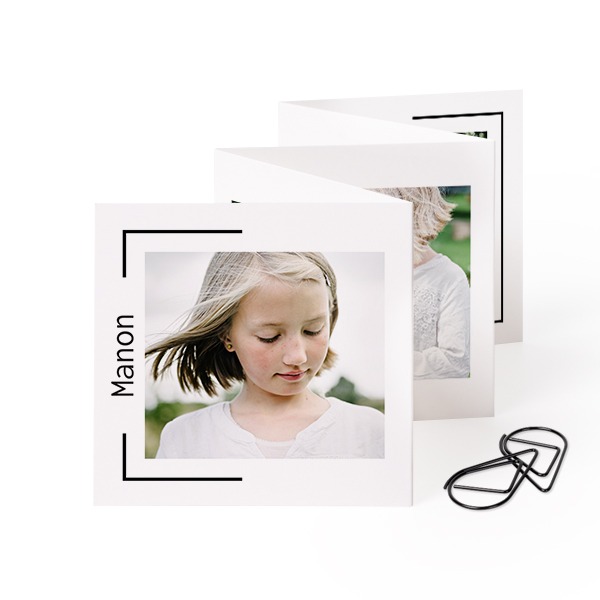 Fold out photo card Square Black paperclip - set of 12 (8 x 8 cm) Fold out photo card Square Black paperclip - set of 12 (8 x 8 cm)