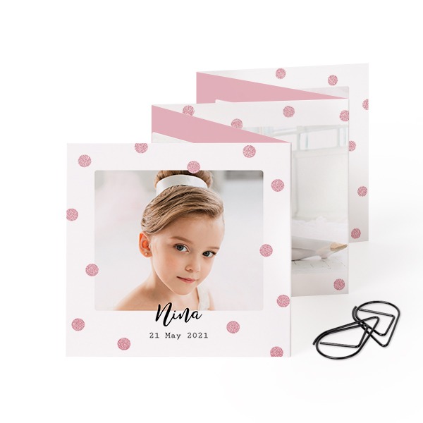 Fold out photo card Square Black paperclip - set of 12 (8 x 8 cm) Fold out photo card Square Black paperclip - set of 12 (8 x 8 cm)