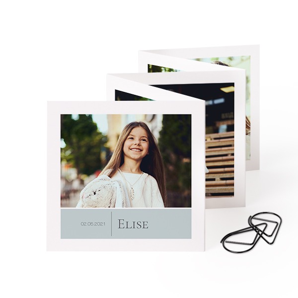 Fold out photo card Square Black paperclip - set of 12 (8 x 8 cm) Fold out photo card Square Black paperclip - set of 12 (8 x 8 cm)