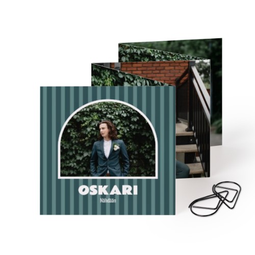 Kuvakortit 10 sivua Neliö Mustalla pidikkeellä - 12 kpl (8 x 8 cm)