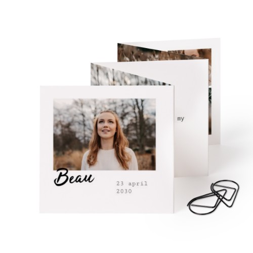 Fold out photo card Square Black paperclip - set of 12 (8 x 8 cm) Fold out photo card Square Black paperclip - set of 12 (8 x 8 cm)