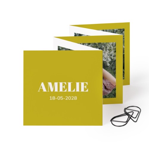 Fotokort 10 sider Kvadrat Sort klips - 12 stk (8 x 8 cm)