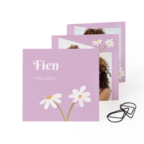 Fold out photo card Square Black paperclip - set of 12 (8 x 8 cm) Fold out photo card Square Black paperclip - set of 12 (8 x 8 cm)