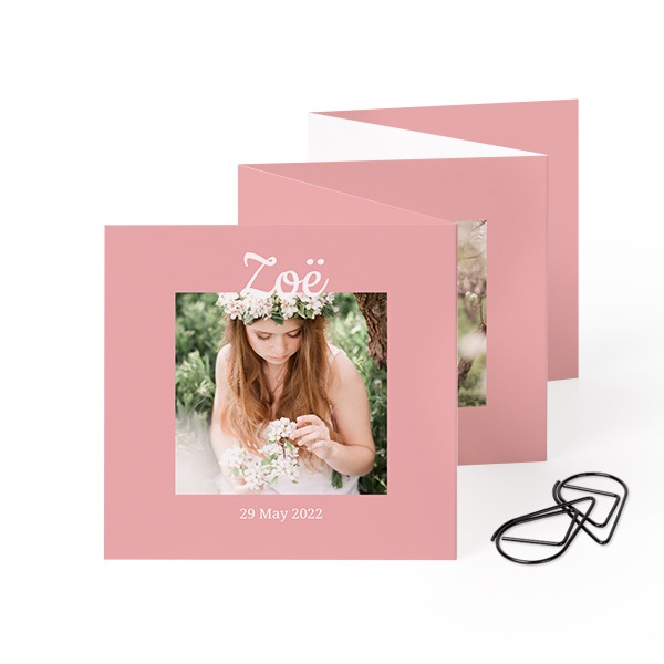 Fold out photo card Square Black paperclip - set of 12 (8 x 8 cm) Fold out photo card Square Black paperclip - set of 12 (8 x 8 cm)