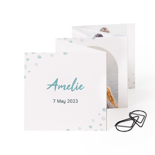 Grusskarte 10-seitig mit schwarzen Klammern - 12 Stk. (8 x 8 cm) Grusskarte 10-seitig mit schwarzen Klammern - 12 Stk. (8 x 8 cm)