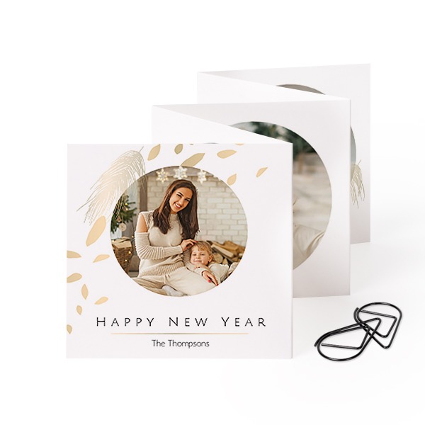 Fotokort 10 sidor Kvadratisk med Svart gem - 12 st (8 x 8 cm)