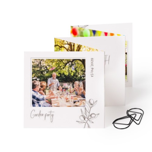 Grusskarte 10-seitig mit schwarzen Klammern - 12 Stk. (8 x 8 cm) Grusskarte 10-seitig mit schwarzen Klammern - 12 Stk. (8 x 8 cm)