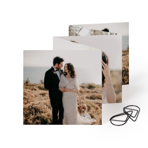 Kuvakortit 10 sivua Neliö Mustalla pidikkeellä - 12 kpl (8 x 8 cm)