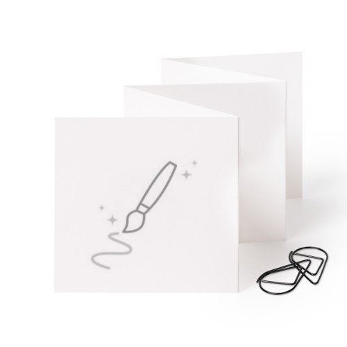 Fold out photo card Square Black paperclip - set of 12 (8 x 8 cm) Fold out photo card Square Black paperclip - set of 12 (8 x 8 cm)