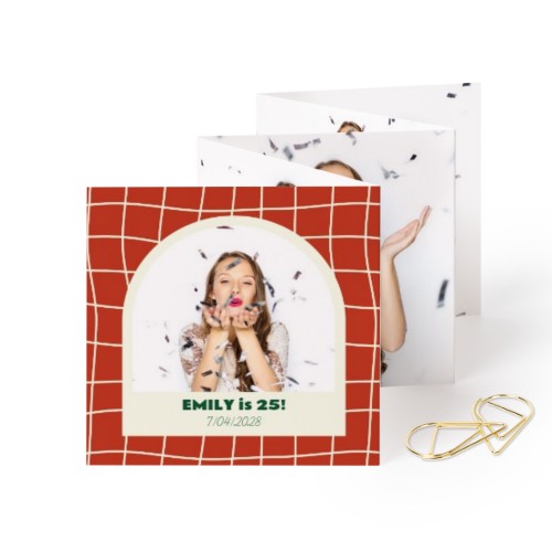 Portfoliokaart Vierkant Gouden Paperclip (set van 12) (8 x 8 cm)