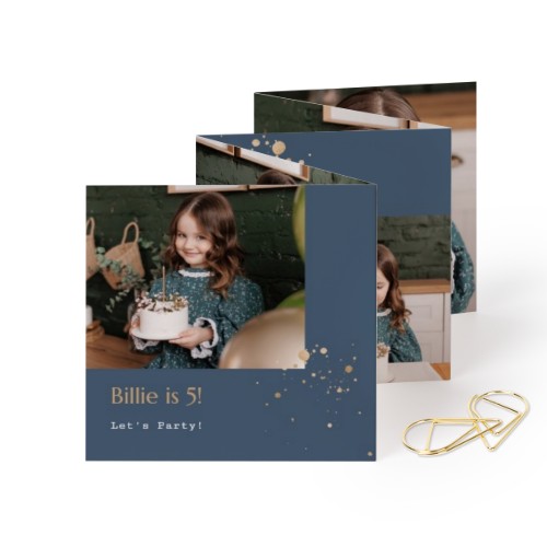 Carte portfolio carrée - trombone doré (lot de 12) (8 x 8 cm) Carte portfolio carrée - trombone doré (lot de 12) (8 x 8 cm)
