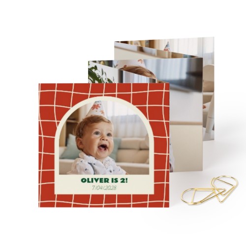 Portfoliokaart Vierkant Gouden Paperclip (set van 12) (8 x 8 cm)