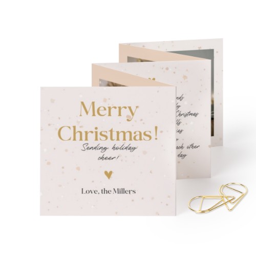 Carte portfolio carrée - trombone doré (lot de 12) (8 x 8 cm) Carte portfolio carrée - trombone doré (lot de 12) (8 x 8 cm)